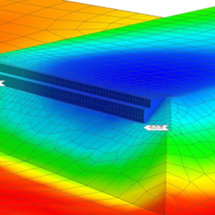 MIDAS GTS NX - 3D výpočet sedání mostní opěry